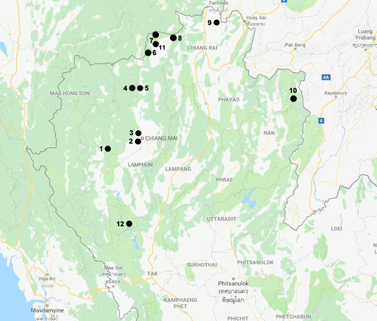 North Thailand Map