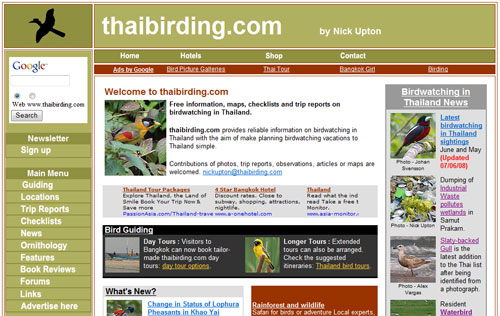 Birdwatching in Thailand
