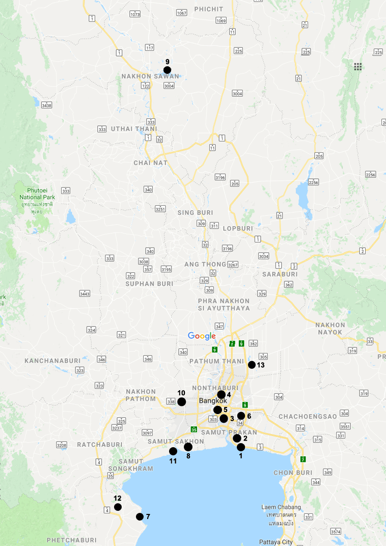 Central Thailand Map