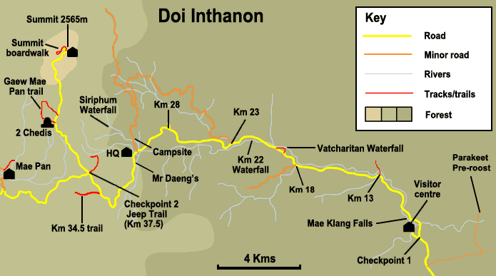 Doi Inthanon Map